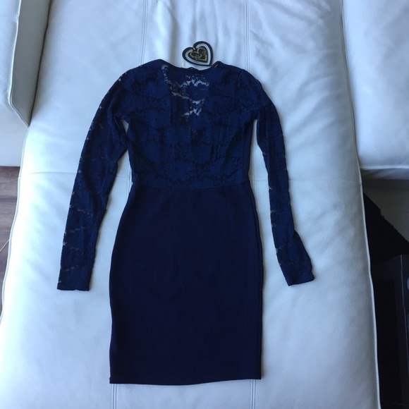 Club L Navy Dress with lace back - Picture 2 of 2
